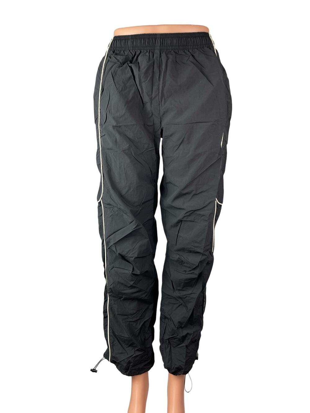 Urban Outfitters BDG Black Cargo Parachute Athletic Activewear Trousers Pants XS